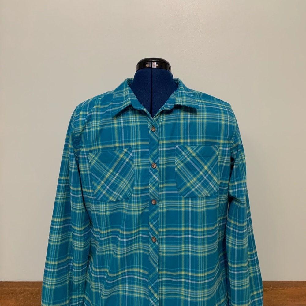 Cabela’s Plaid Teal Stretch Flannel Men’s (L)